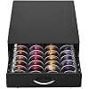 Coffee Pod Holder, Coffee Storage Drawer Compatible with Nespresso Vertuo Capsules, Vertuo Pod Storage Box, Veruo Pod Dispenser, Metal, Black. - Image 5