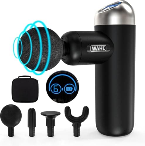Wahl Mini Massage Gun On The Go Deep Tissue Massage Gun Cordless Massager with Adjustable Speed Adjustment, Four Attachments, Lightweight and Powerful, Ideal for Travel and Gym - Image 2