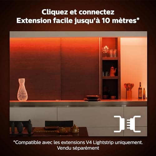 Philips Hue White & Color Ambiance, 2m and 1m Extension, V4, Base, Expandable, Bluetooth Compatible, Works with Alexa, Google Assistant and Apple Homekit - Image 6