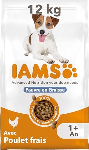 Iams Vitality Lightweight Dry Food for Adult Dogs Small and Medium Breed - Promotes Health and Vitality - Very Low In Fat - Fresh Chicken - Free: GMO, Colour, Artificial Flavour, Wheat - 12 kg - Image 3