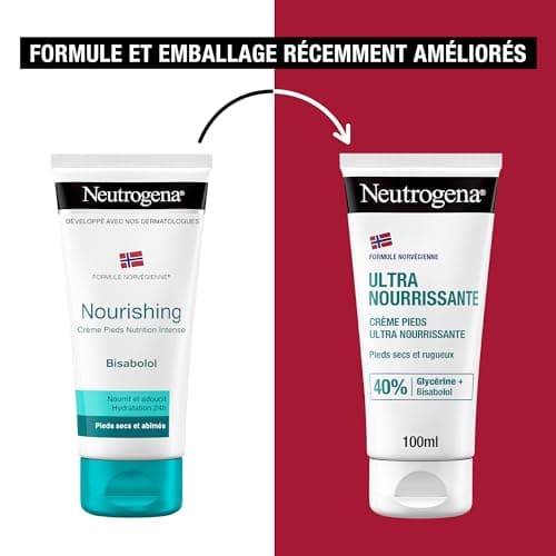 Neutrogena – Ultra Nourishing Foot Cream Norwegian Formula (100 ml tube) – 24 hour moisturising cream for dry and damaged feet – With glycerin and bisabolol - Image 9