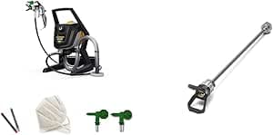 WAGNER Airless Paint Spray Gun Control Pro 350 R for Wall Paints, Lacquers and Varnishes and Worm + Control Pro HEA Nozzle Extension for High Walls, Ceilings and Floors, 30 cm, Grey