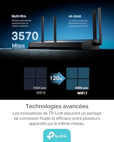 TP-Link Archer BE3600 WiFi Router, Speed up to 3.6Gbps, Dual Band, 2 Ports 2.5G, USB 3.0, 4 High Performance Antennas, EasyMesh, WPA3, Parental Control, Built-in Anti-Virus - Image 6