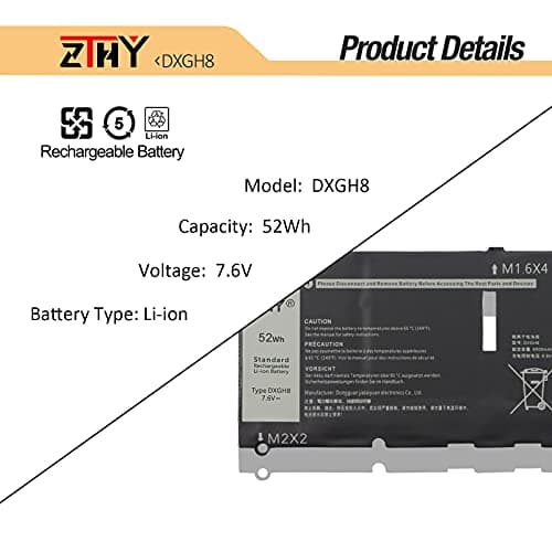 K KYUER DXGH8 Battery for Dell Inspiron 13 7000 7390 7391 7490 5390 5391 XPS 13 9305 9370 7390 9380 2019 Dell Latitude 3301 E3301 Vostro 13 5 000 5 390 5391 H754V V48RM G8VCF 451-BCDX 52WH Battery - Image 5