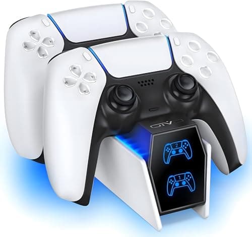 OIVO PS5 Controller Charger, 2H Fast Charger PS5 with 2 Cable Types for PS5 Controller, Charging Dock Compatible with DualSense PlayStation 5 Controllers - Image 3