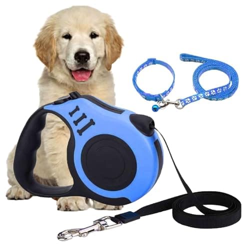 Retractable Dog Lead, 5 m Stable and Adjustable Retractable Dog Lead, 360° with Non-Slip Handle, Flexible for Training and Walking - Image 3