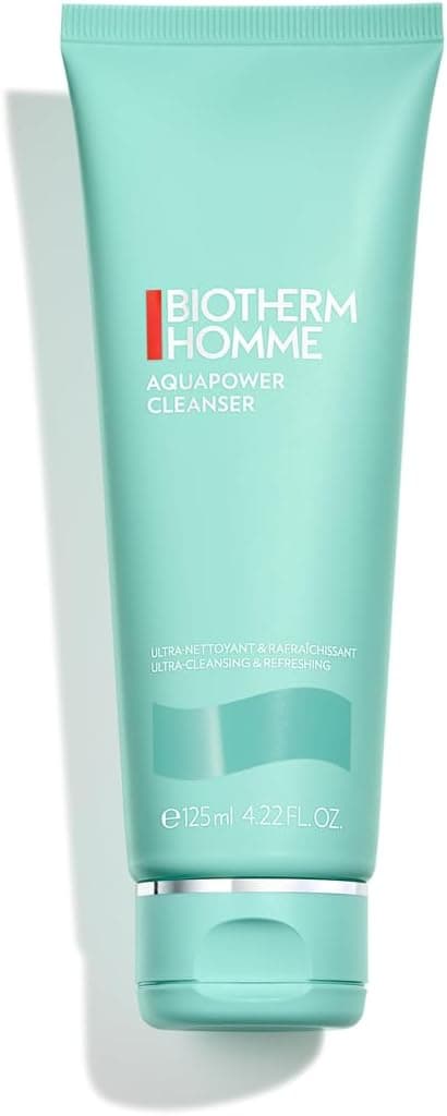 BIOTHERM MEN - Aquapower Face Wash - Foaming Skin & Beard Cleanser - Paraben Free - 125 ml - Image 1