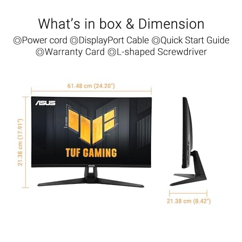 ASUS TUF Gaming VG27UQ1A Gaming Monitor - 27 Inch 4K, HDR, 160Hz, ELMB Sync, Response Time 1ms, 95% DCI-P3, DisplayWidget Center, AMD FreeSync Premium, NVIDIA Compatible - Image 7