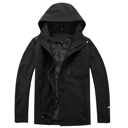 Men's Lightweight Waterproof Outdoor Trench Coat Rain Jacket Hooded Trekking Jacket Windproof for Hiking and Mountain Sports - Image 3