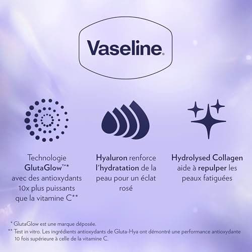 Vaseline Gluta-Hya Overnight Radiance Serum Burst Lotion - Hydrating Body Lotion with Hyaluronic Acid and Glutathione - Antioxidant Care for Smooth and Supple Skin - 2×200ml - Image 8