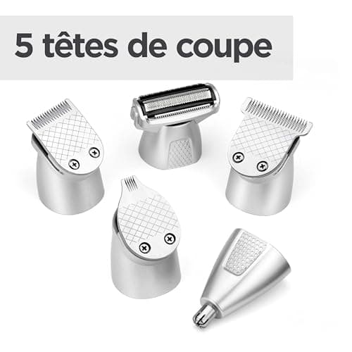 BaByliss Tondeuse Multi-usages Lithium Power 11-in-1 - Kit complet sans fil incluant une tondeuse barbe,cheveux et nez, oreilles et sourcils, Waterproof, Noir/Gris, MT812E - Image 5