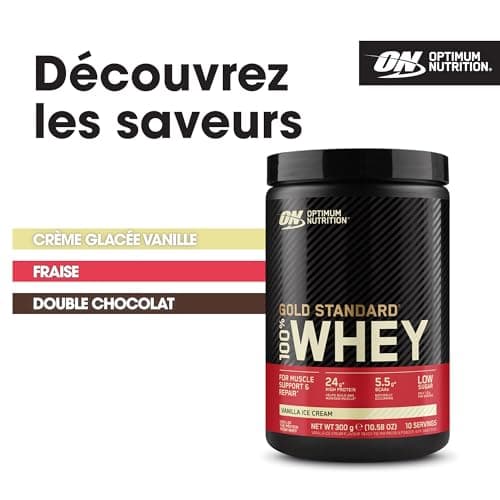 Optimum Nutrition Gold Standard 100% Whey, Protein Powder, Vanilla Ice Taste 300g, 10 Doses - Image 7