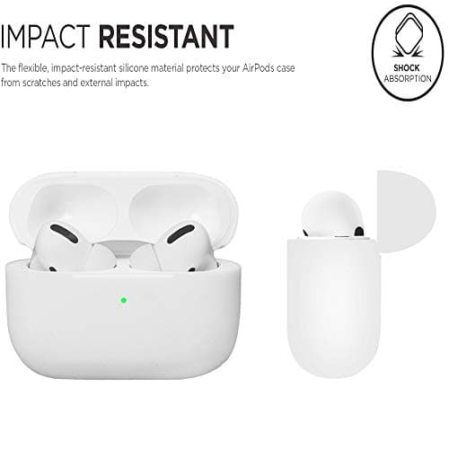 Airpods Pro Case, Watruer Protective Ultra-Thin Soft Silicone Shockproof Non-Slip Protective Cover for Apple Airpods 3 Accessories – White - Image 6
