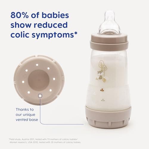 MAM Easy Start Self Sterilising MAM Size 2 Medium Flow Anti-Colic Bottles + 1 Size 3 Fast Flow Teat (Blue) - Image 5