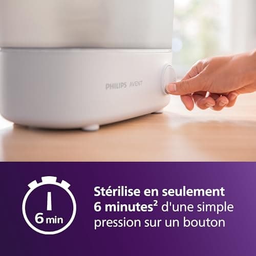 Philips Avent Steriliser Gift Set - Electric Steam Sterilizer with Bottle and Nipple Brush, Easy Cleaning and Sterilization of Bottles, Breast Pumps, SCF291/30 - Image 4