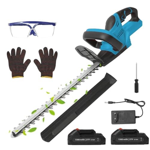 Cordless Hedge Trimmer for Makita 21V, Pruner, Manual Hedge Trimmer, Cordless Electric Hedge Trimmer with Battery, Professional Cordless Hedge Trimmer for Parks and Gardens Maintenance (15000mAh*2) - Image 2