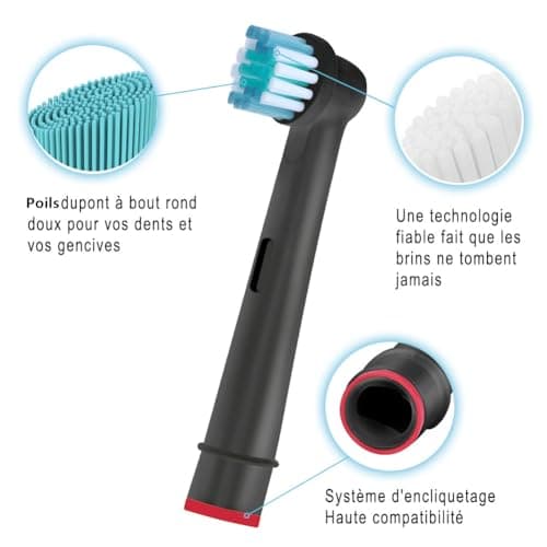 Replacement Toothbrush Heads Compatible with Oral b - Electric Toothbrush Heads for Orall B Vitality 100, Pro Series, Genius X, Kids - Perfect for Gentle Cleaning and Healthy Gums (8) - Image 4