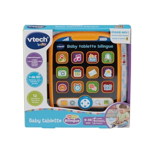 VTech - Bilingual Baby Tablet, Interactive Baby Tablet with 12 Educational Activities, Light Effects, Awakening Toy and Fine Motor Skills, Baby Gift from 9 Months - Content in French and English - Image 8