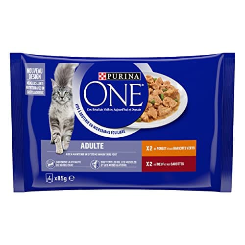 PURINA ONE | BIFENSIS | Chat Adulte | Soutien la vitalité du Chat, Les os, Les Muscles et Les articulations | Effilés en Sauce | Poulet, Boeuf | Sachets Fraîcheur | Lot de 12 (4 x 85g) - Image 3