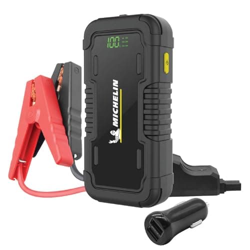 Michelin MJS120 Jump Starter and Power Bank | 12,000 mAh Jump Starter | 1500 A/12 V Peak Current for Vehicles | LED Light | Suitable for 4 L Petrol and 2.5 L Diesel - Image 3