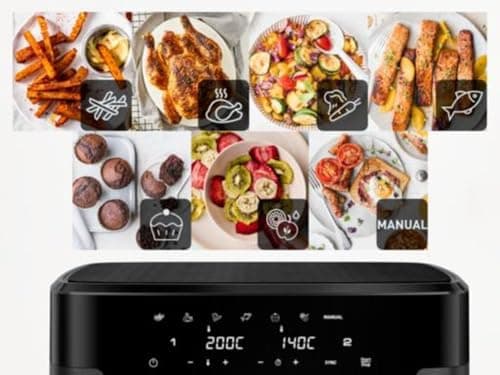 Moulinex Dual Easy Fry & Grill XXL Oil-free Fryer, 11 L Capacity, Synchronised Cooking, 7 Automatic Programs, Touch Screen, Air Fry EZ942HF0 - Image 7