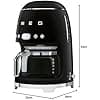 Smeg, DCF02BLEU Filter Coffee Maker, Aroma and Autostart Function, Glass Jug Up to 12 Cups, 2 Levels of Intensity, Keep Warm Mode, 1050 W, Black - Image 4