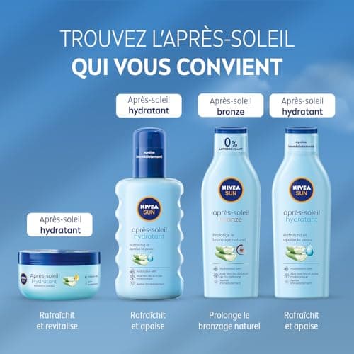 NIVEA SUN - 48H Hydrating After Sun Milk - Refreshes & Soothes Skin - Organic Aloe Vera & Hyaluronic Acid - Light & Non-greasy Formula - All Skin Types - 200ml - Image 8