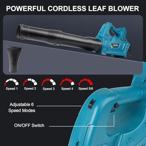 Waitley Blower Compatible with Makita 18V Battery – Ideal for Garden, Patio and Driveway (Air Speed up to 297 km/h, Speed Control) - Image 8