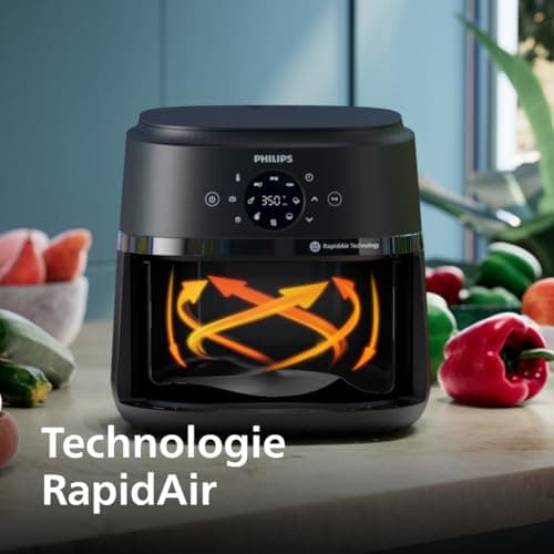 Philips Air Fryer Series 2000-6.2L, 13 Ways to Cook, RapidAir Technology, Up to 90% Less Fat, Cooking Window, 6.2L Tank, Touch Screen, Black (NA230/00) - Image 4