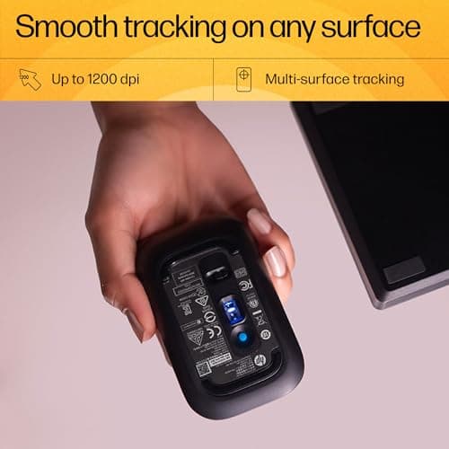 HP Z3700 Slim 2.4GHz Wireless USB Mouse Black with Blue LED Optical Sensor 1200dpi, Up to 16 Months Battery Life - Image 7