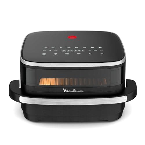 Moulinex Easy Fry XL Surface & Pizza 4L, Air fryer, Extra large cooking surface, Compact, Viewing window, Black, AL4018F0 - Image 3