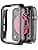 2-Piece PC Case Compatible with Apple Watch SE3/SE2/SE/Series 6/Series 5/Series 4 40 mm, Ultra Thin Tempered Glass Screen Protector Full Coverage, Black - Image 3