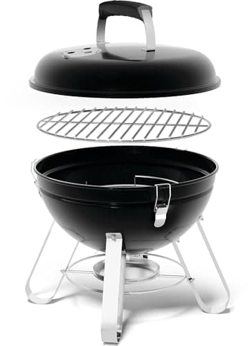Napoleon NK14K-LEG-3 14 Inch Portable Charcoal Kettle Barbecue Kettle - Black, Portable, 150 Sq Ft Cooking Area, Heavy Duty 4-Leg Design - Image 3