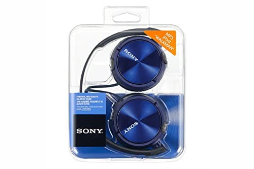 Sony MDR-ZX310L Foldable Headphones - Blue & Amazon Basics Stereo Audio Extension Cable (3.5mm Male to Female) 3.66m - Image 5