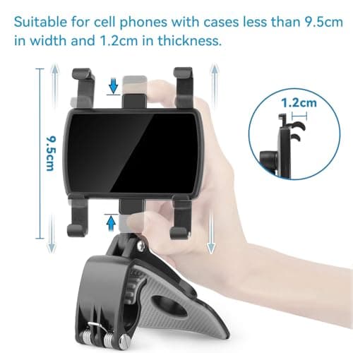 360 Degree Rotation Car Phone Holder Dashboard Mobile Phone Car Phone Mount for GPS and Smartphones from 4 to 7 Inches - Image 3