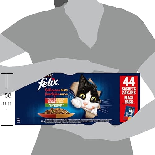 FELIX | Delicious Duos | Jelly | Adult Cat | Vegetable Campaign Selection | Fresh Sachets | 44x85g - Image 7