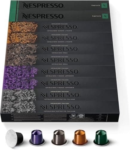 Nespresso Inissia Black Delonghi Original Coffee Machine - Bundle Top Selection Ispirazione 100 Capsules - Image 2