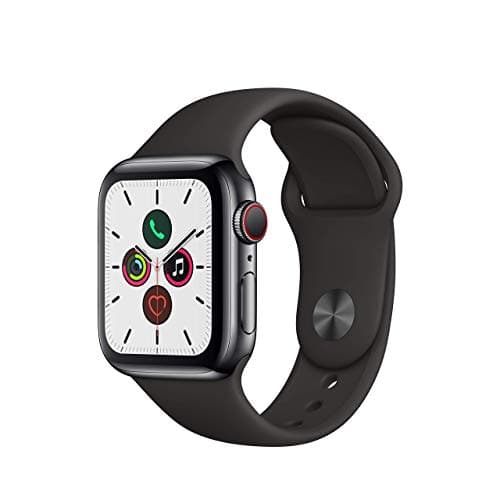 Apple Watch Series 5 (GPS + Cellular, 40MM) Space Grey Stainless Steel Case with Black Sport Strap (Refurbished) - Image 2