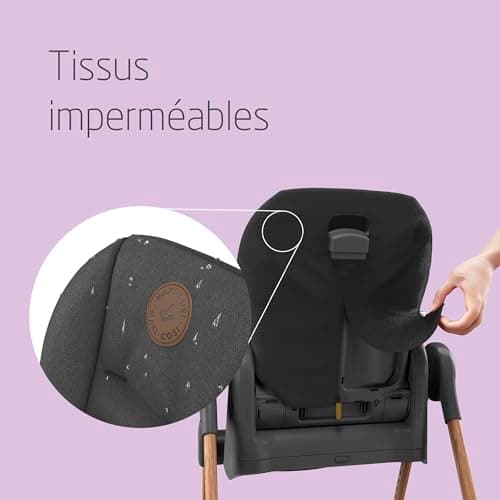 Maxi-Cosi Minla Baby Highchair, 0 - 14 years, 60 kg max, Baby Highchair, 9 Adjustable Heights, 5 Different Tilts, 4 Tray Positions, Compact Folding, Essential Graphite - Image 5