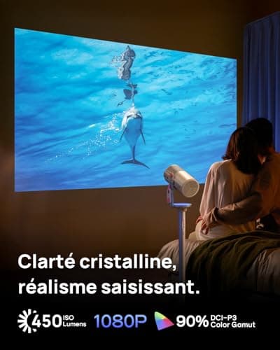 XGIMI MoGo 4 Mini Projector 1080P, Compatible with Google TV with Netflix Licensed, 360° Rotation, 2.5 Hours Playtime, 450 ISO Lumens, 2 x 6W Harman Kardon, Wi-Fi, Bluetooth - Image 4
