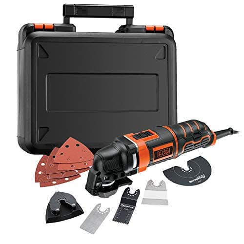 BLACK+DECKER MT300KA-QS 300W Wired Oscillatory Multi-Function Tool - 22,000 Osc/min - 2.8° - Quick and Tool-free Attachment - Comes in a Box with 11 Accessories: Sawing, Sanding and Scraping - Image 2