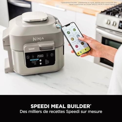 Ninja Speedi 10-in-1 Quick Cooker, Air Fryer, Air Fryer and Multicooker, 5.7L, Meals for 4 in 15 Minutes, Steam, Grill, Bake, Roast, Sear, Stew and More, Stone Gold, ON500EUSTGD - Image 7