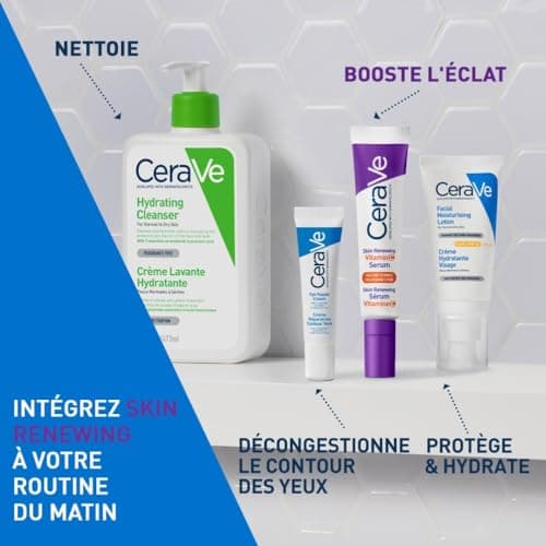 CeraVe - Skin Renewing Vitamin C Face Serum - Anti-Stain Serum - Brighter Skin After 8 Weeks* - Pure Vitamin C + Hyaluronic Acid + 3 Ceramides - Suitable for Sensitive Skin - 30ml - Image 5