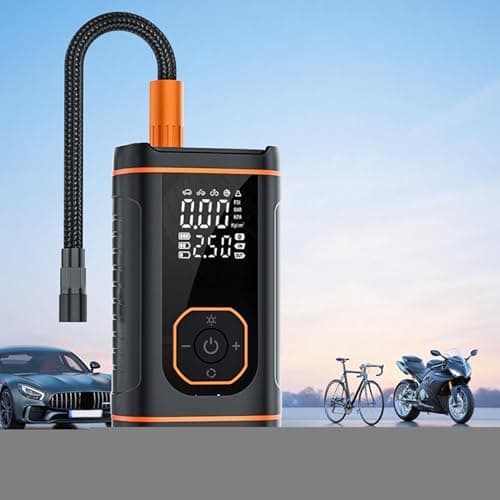Compresseur d'Air Portatif,Outil de Gonflage pour l'Automobile Rechargeable par USB | Gonfleur De Pneu Pour Voiture Et Véhicule Automobile | pour Automobiles, Motocyclettes, Bicyclettes, - Image 3
