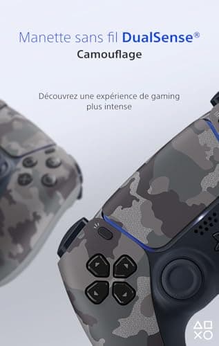 Sony, Manette PlayStation 5 officielle DualSense, Sans fil, Batterie rechargeable, Bluetooth, Compatible avec PS5 et PC, Couleur : Camouflage - Image 3