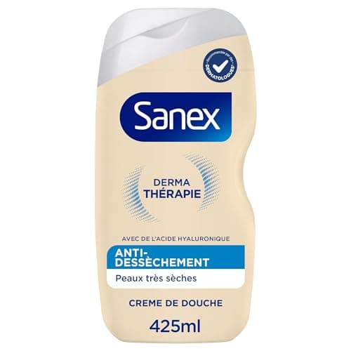 SANEX - Derma Thérapie - Crème de douche anti-dessèchement - Peaux très sèches - Réduit les démangeaisons -Complexe d’acides aminés et acide hyaluronique - 425ml - Image 3