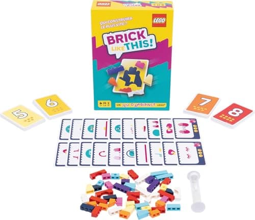 Asmodee - BRICK LIKE THIS! The official LEGO game - Fast and fun building game for the whole family: children, teens and adults - 15 mins, 2-8 players, ages 7 and up, French version - Image 4