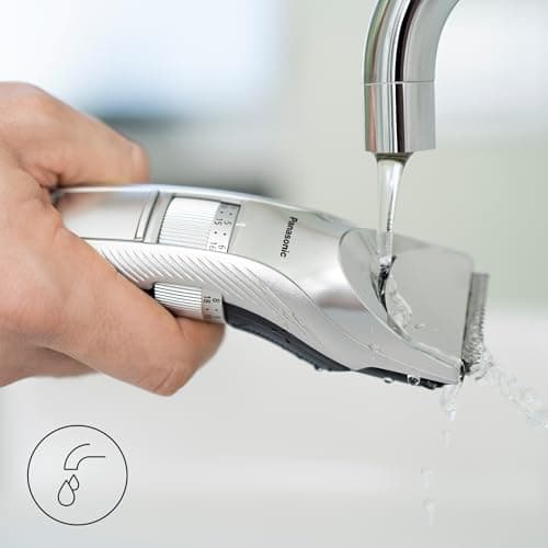 Panasonic - Personalcare ER-GC71-S503 | Tondeuse cheveux, 40 hauteurs de coupe, 2 accessoires, 40 min d'utilisation sans fil, Pleine charge en 8 heures, Lavable, Gris - Image 8