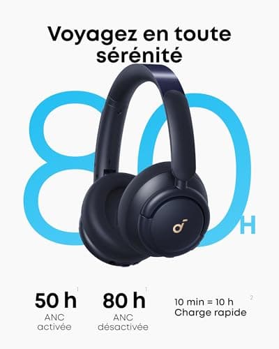Soundcore by Anker Q30 Active Hybrid Noise Cancelling Wireless Bluetooth Headphones, Multiple Modes, Hi-Res Sound, EQ in App, 40 Hour Battery Life, Quick Charge, Comfort Earpads, Multi-Point - Image 5