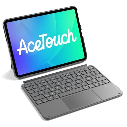 Inateck Keyboard Case for iPad 11th/10th Gen, for iPad 10th (10.9")/ 11th (2025 A16), Air 11" M3/M2, Air 6/5/4th, Pro 11 4th/1re, Ultralight Detachable Keyboard with Touchpad, Grey AceTouch - Image 2